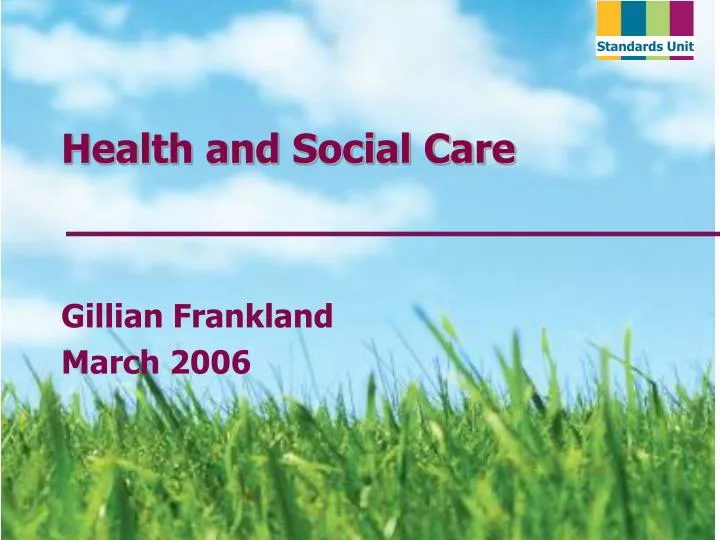 health and social care