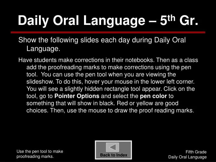 daily oral language 5 th gr