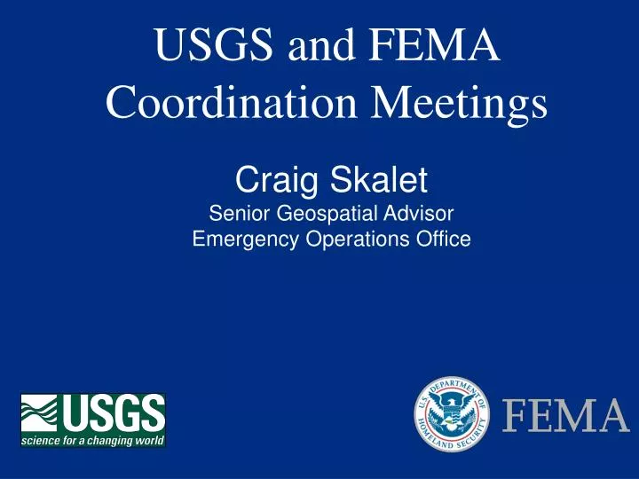 usgs and fema coordination meetings