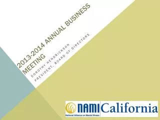 2013-2014 ANNUAL BUSINESS MEETING