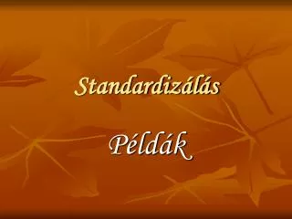 standardiz l s