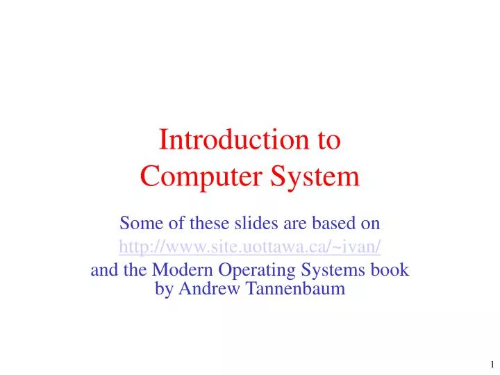 introduction to computer system
