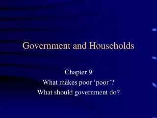Government and Households