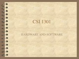 CSI 1301