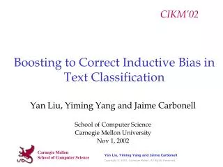 Boosting to Correct Inductive Bias in Text Classification