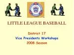LITTLE LEAGUE BASEBALL - slide 1