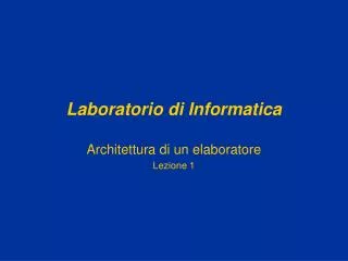 laboratorio di informatica