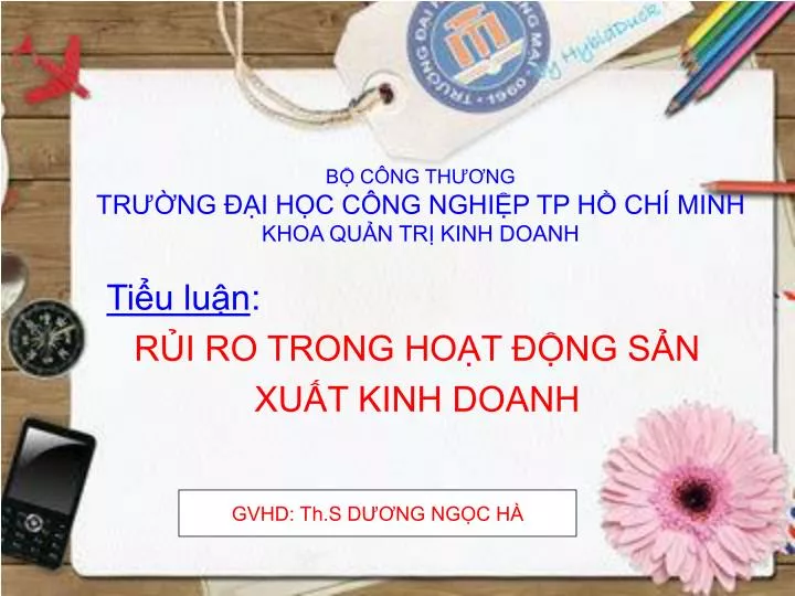 b c ng th ng tr ng i h c c ng nghi p tp h ch minh khoa qu n tr kinh doanh