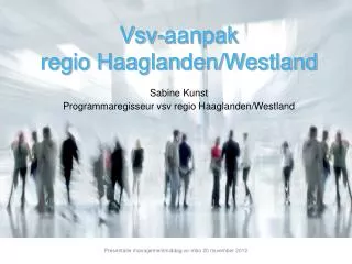 vsv aanpak regio haaglanden westland