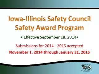 Iowa-Illinois Safety Council Safety Award Program