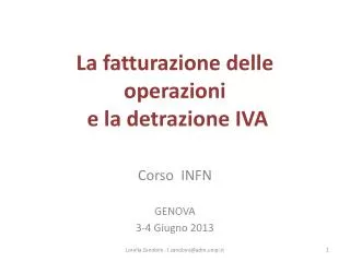 la fatturazione delle operazioni e la detrazione iva