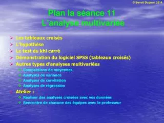 plan la s ance 11 l analyse multivari e