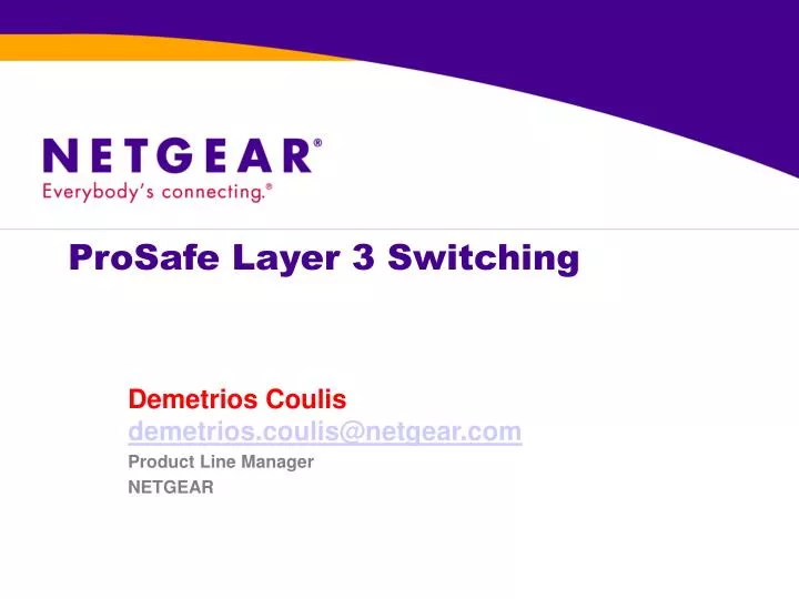 prosafe layer 3 switching