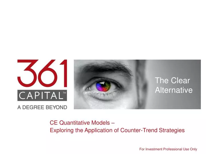 ce quantitative models exploring the application of counter trend strategies