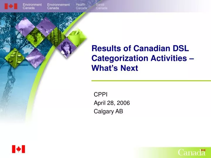 results of canadian dsl categorization activities what s next