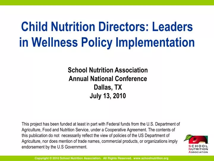 child nutrition directors leaders in wellness policy implementation