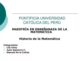 pontificia universidad cat lica del per