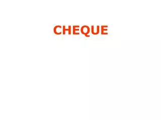 CHEQUE