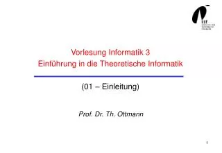 vorlesung informatik 3 einf hrung in die theoretische informatik 01 einleitung