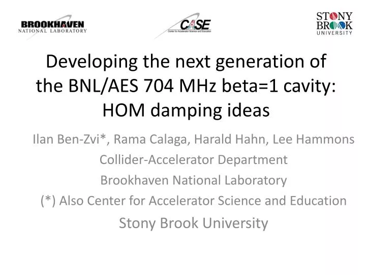 developing the next generation of the bnl aes 704 mhz beta 1 cavity hom damping ideas