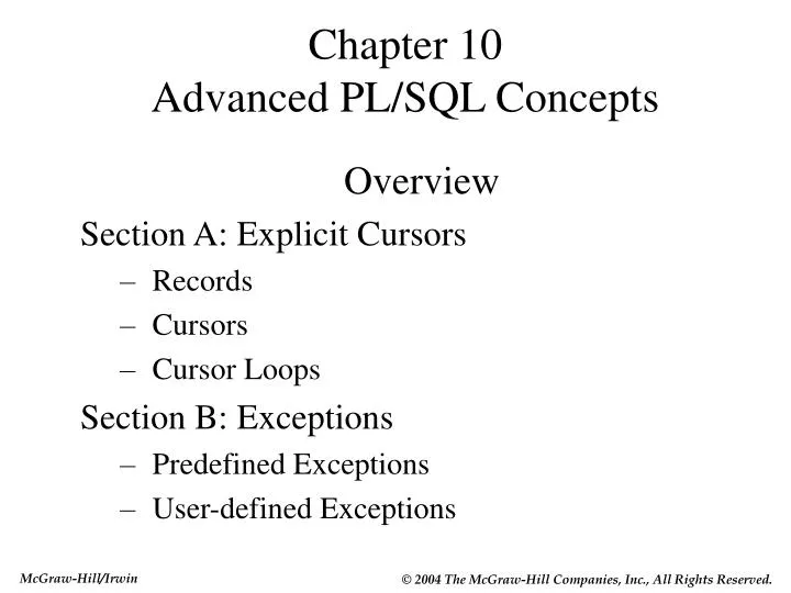chapter 10 advanced pl sql concepts