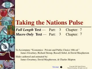 Taking the Nations Pulse