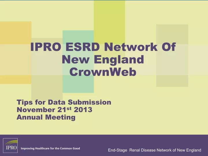 ipro esrd network of new england crownweb