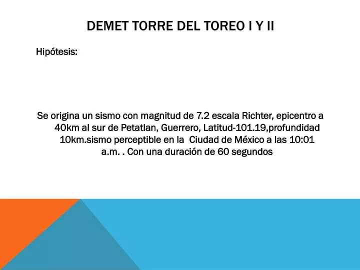 demet torre del toreo i y ii