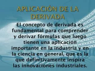 aplicaci n de la derivada
