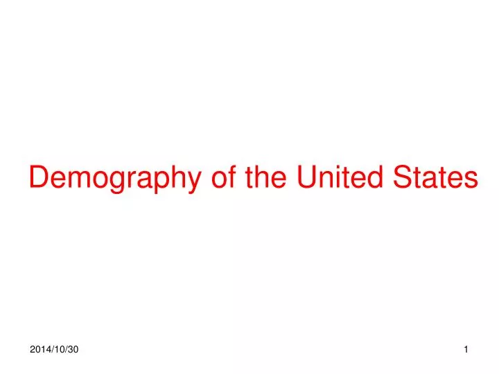 demography of the united states
