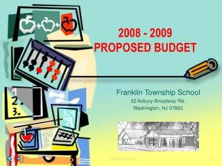 Franklin Township School 52 Asbury-Broadway Rd. Washington, NJ 07882