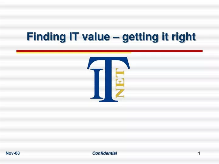 finding it value getting it right
