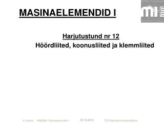masinaelemendid i