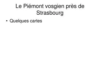 le pi mont vosgien pr s de strasbourg