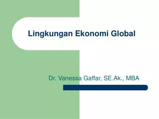 lingkungan ekonomi global