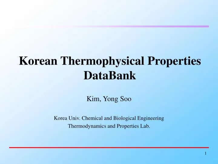 korean thermophysical properties databank