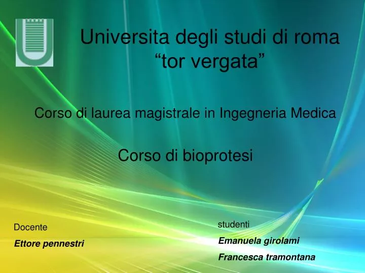 universita degli studi di roma tor vergata