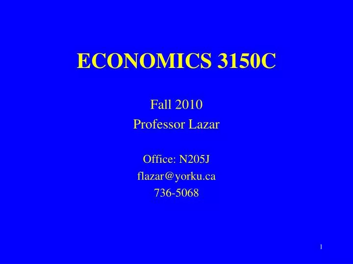 economics 3150c