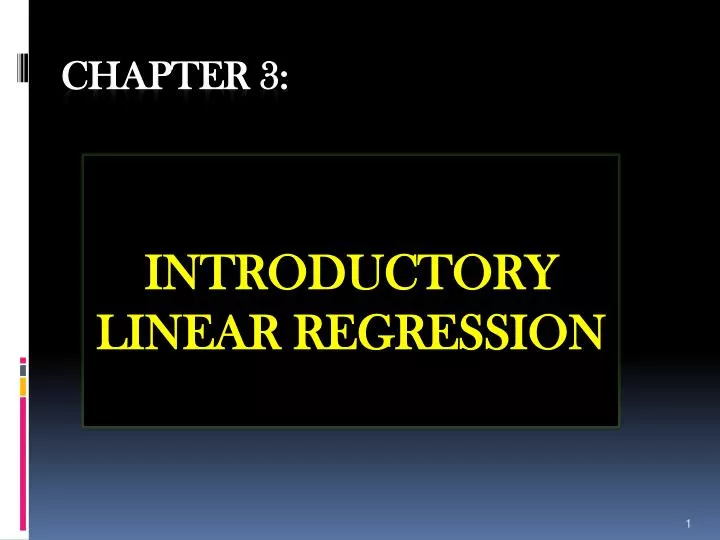 introductory linear regression