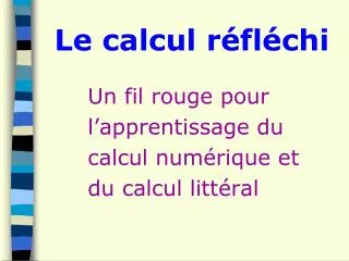 le calcul r fl chi