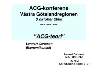 lennart carlsson msc mph phd