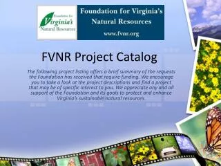FVNR Project Catalog