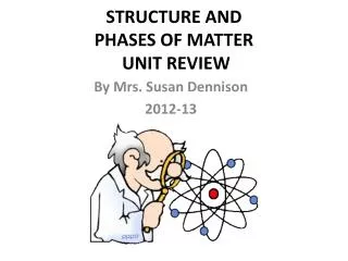 STRUCTURE AND PHASES OF MATTER UNIT REVIEW