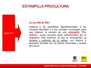 estampilla procultura