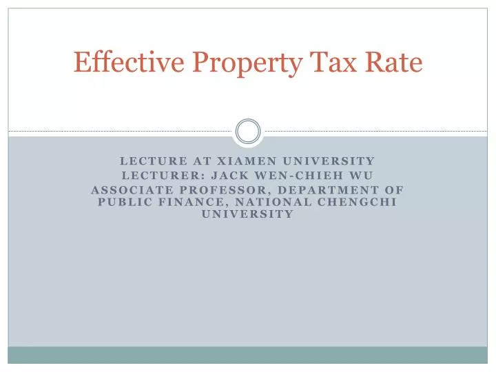 effective property tax rate