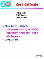 Cost Estimate - slide 1