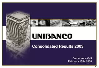 Consolidated Results 2003
