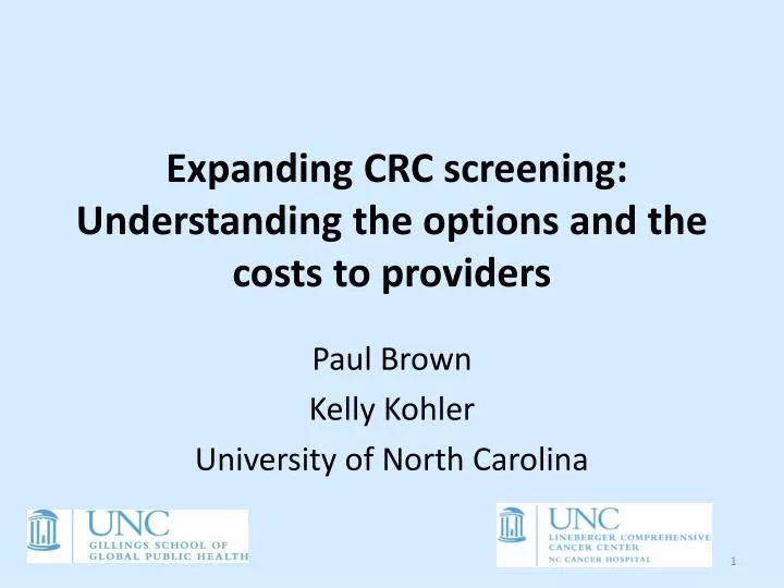 expanding crc screening understanding the options and the costs to providers