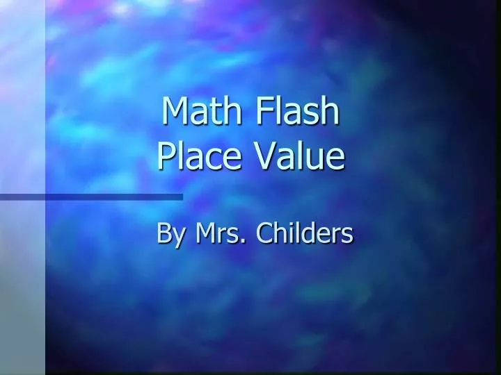 math flash place value
