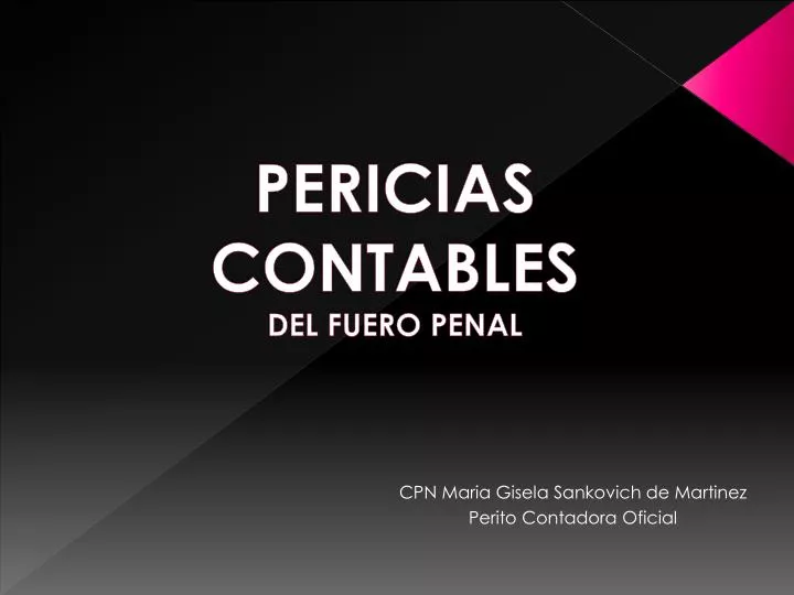 pericias contables del fuero penal